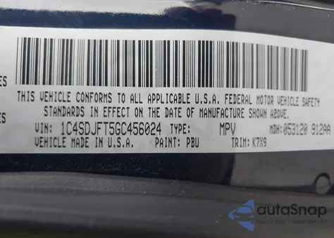 2016 Dodge Durango Ssv from USA, damaged, VIN 1C4SDJFT5GC456024